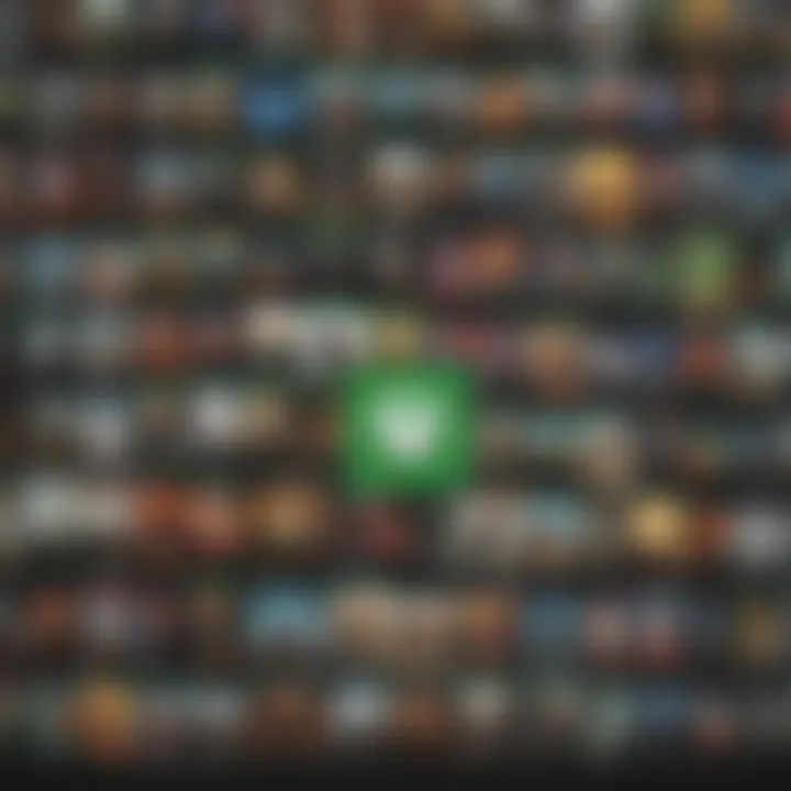 Artistic representation of the diverse game selection on Xbox Game Pass