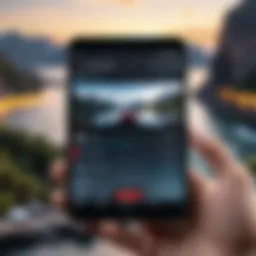 User interface of a popular video uploading app