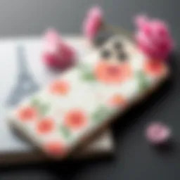 Stylish Emily in Paris-themed Android phone case with floral designs