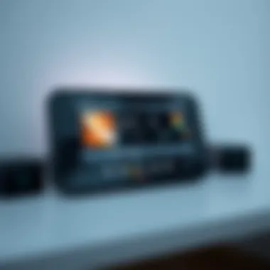 User interface of a popular FM stereo app showcasing its features