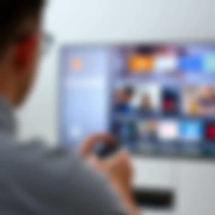 User navigating through free features of Amazon Fire TV Stick