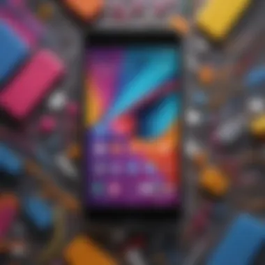 Colorful abstract mobile phone customization