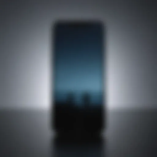 Abstract yet elegant mobile phone silhouette