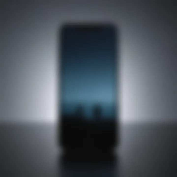 Abstract yet elegant mobile phone silhouette