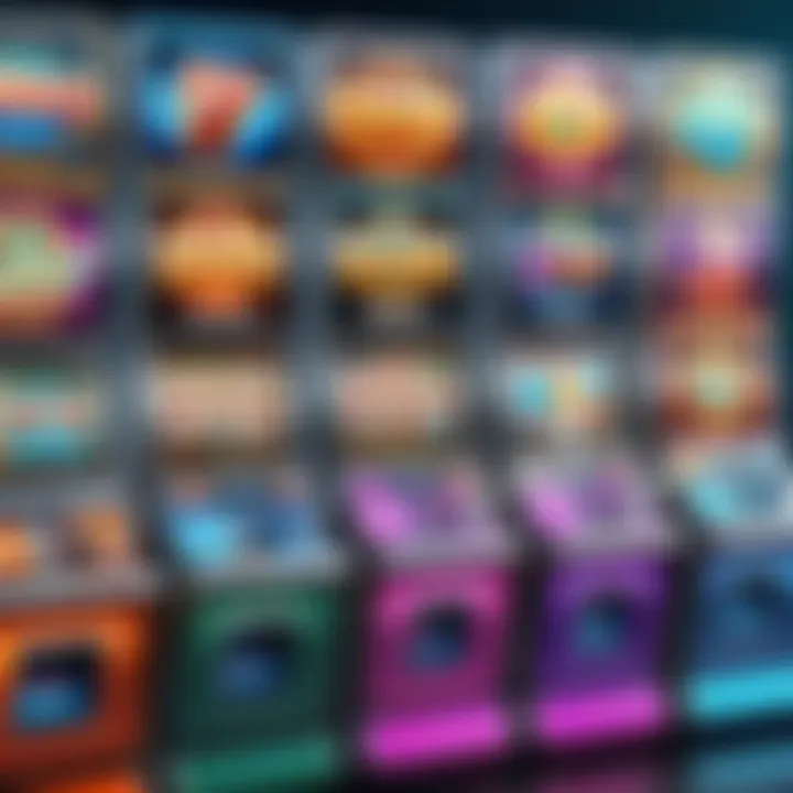 A captivating illustration showcasing diverse types of free slots