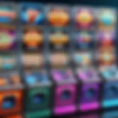 Diverse Free Slot Types A captivating illustration showcasing diverse types of free slots