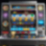 A mesmerizing illustration of a virtual slot machine