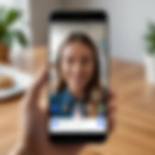 Screenshot of Google Duo interface showcasing video calling features