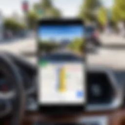 Illustration of Google GPS interface on Android