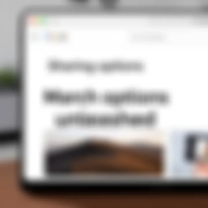 Sharing options within Google Picture Gallery