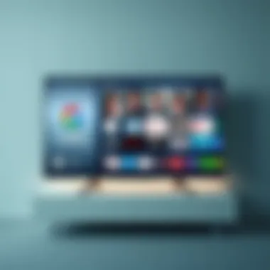 User interface showcasing Google TV features