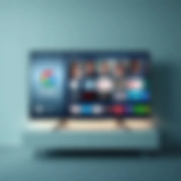 User interface showcasing Google TV features