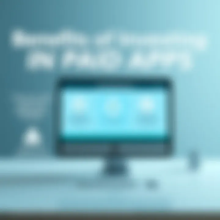 Benefits of Investing in Paid Apps Infographic displaying the benefits of using paid applications