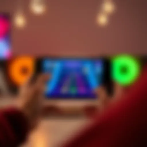 Engaging Rhythm Gameplay on Mobile Vibrant mobile game interface showcasing rhythm gameplay