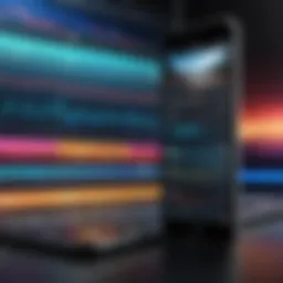 An innovative interface of a mobile recording app showcasing its features.
