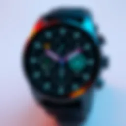 Innovative smartwatch face displaying various design elements