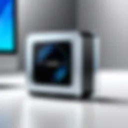 A sleek portable music streaming device showcasing its modern design.