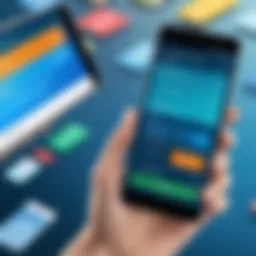 Illustration showcasing the variety of prepaid plans available for Android users