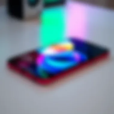 Close-up of the Red i 10 Pro screen highlighting its vibrant display