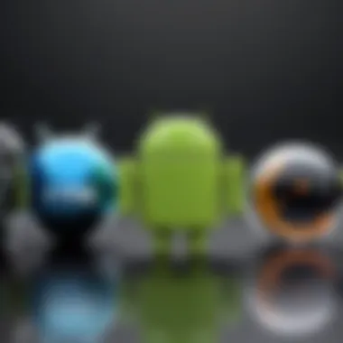 Graph depicting the evolution of Android on Linux