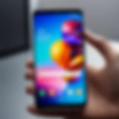 Close-up of Samsung Galaxy smartphone features