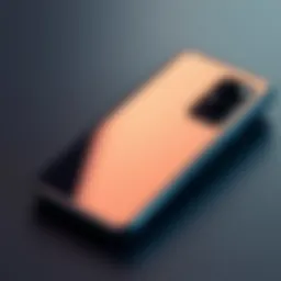 Close-up of Samsung Galaxy S22 showcasing its sleek design