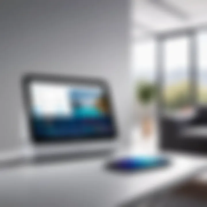 Smart home device controlled by Samsung tablet