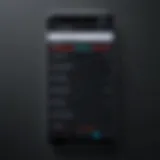A detailed view of screen recording settings on an Android device showcasing internal audio options.