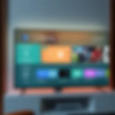 User interface showcasing streaming options on a smart TV