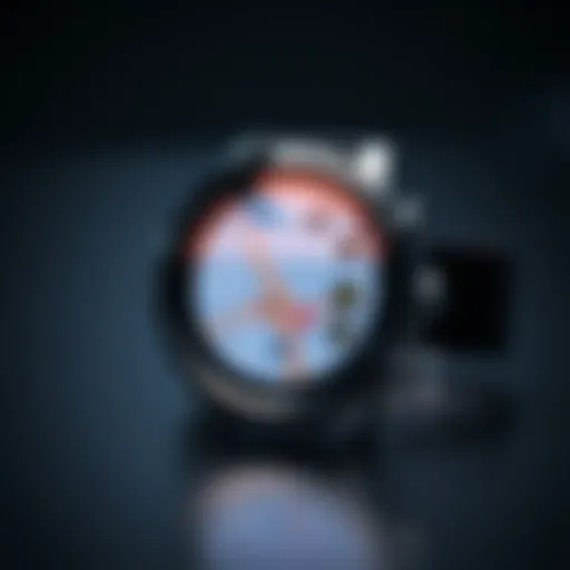 Smartwatch with GPS Navigation Features A smartwatch displaying GPS navigation