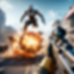 An action-packed scene from a popular mobile game