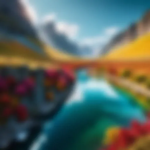 A stunning landscape edited with Android photo editing tools showcasing vibrant colors