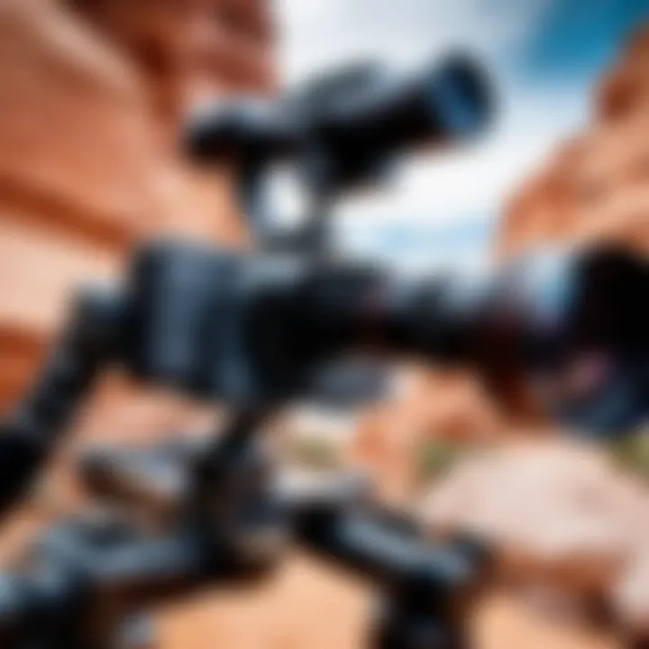 Dynamic action shot taken using a gimbal stabilizer