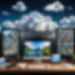 Cloud storage interface showcasing photo organization