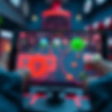 User interface showcasing gameplay mechanics