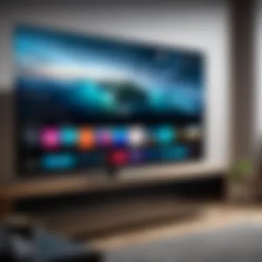 Interacting with Smart TV Interface User interacting with a smart TV interface