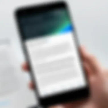 Translated Text on Android Device Android device displaying a translated text