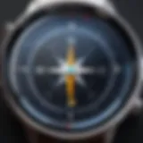 Compass app interface showcasing navigation features