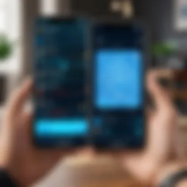 Visual representation of friend tracker app interface showcasing connectivity features