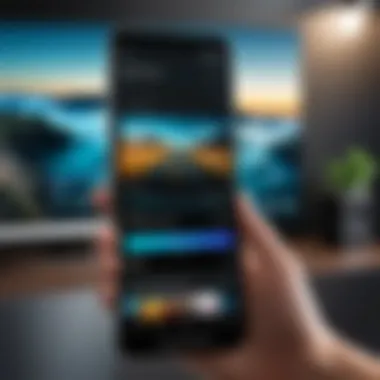 Streaming on Android Devices An Android device displaying a movie streaming platform