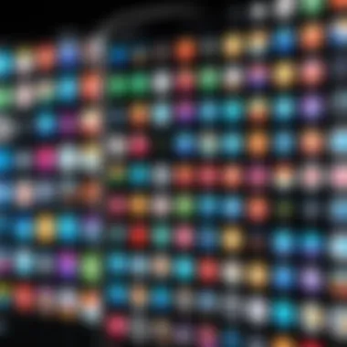Diverse Movie Streaming Apps A diverse selection of movie streaming apps on a smartphone screen
