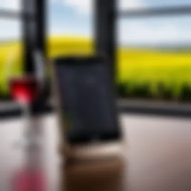 User Interface Features of the LG Wine Smart Display of the LG Wine Smart's user interface highlighting its features