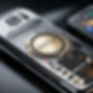 Close-up view of Motorola design features