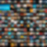 A vibrant collage of movie posters from various genres available on Prime Video