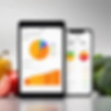 Nutritional Insights from Food Tracking Graph depicting nutritional statistics from a food tracking app