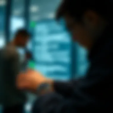 User engaging in text communication on smartwatch