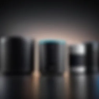 Diverse Smart Speaker Models Various models of smart speakers on display