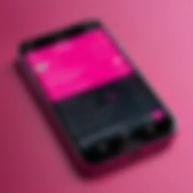 T-Mobile SMS App User Interface User interface of the T-Mobile SMS app showcasing its sleek design