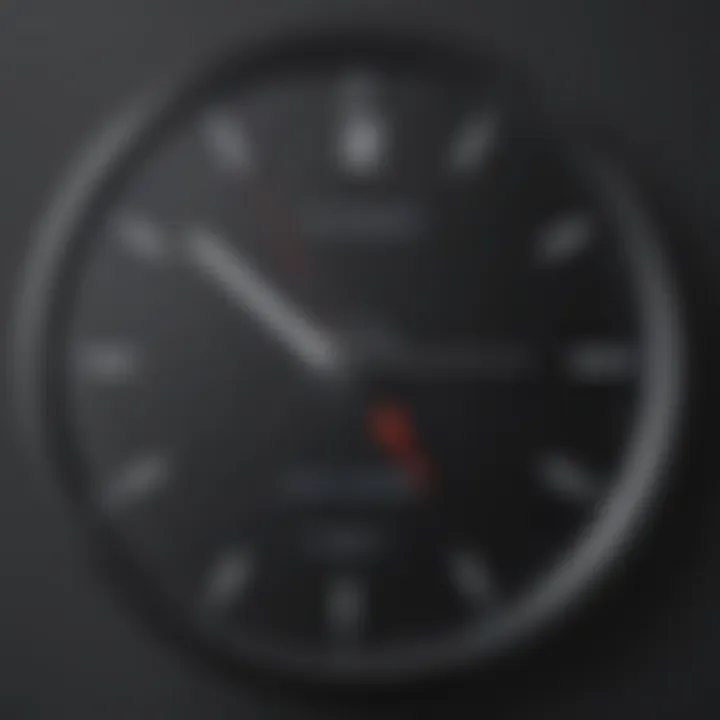 Modern clock widget with sleek design