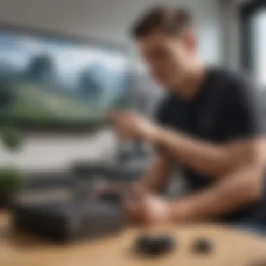 Gamer Comparing Xbox Series X Features Gamer comparing Xbox Series X features